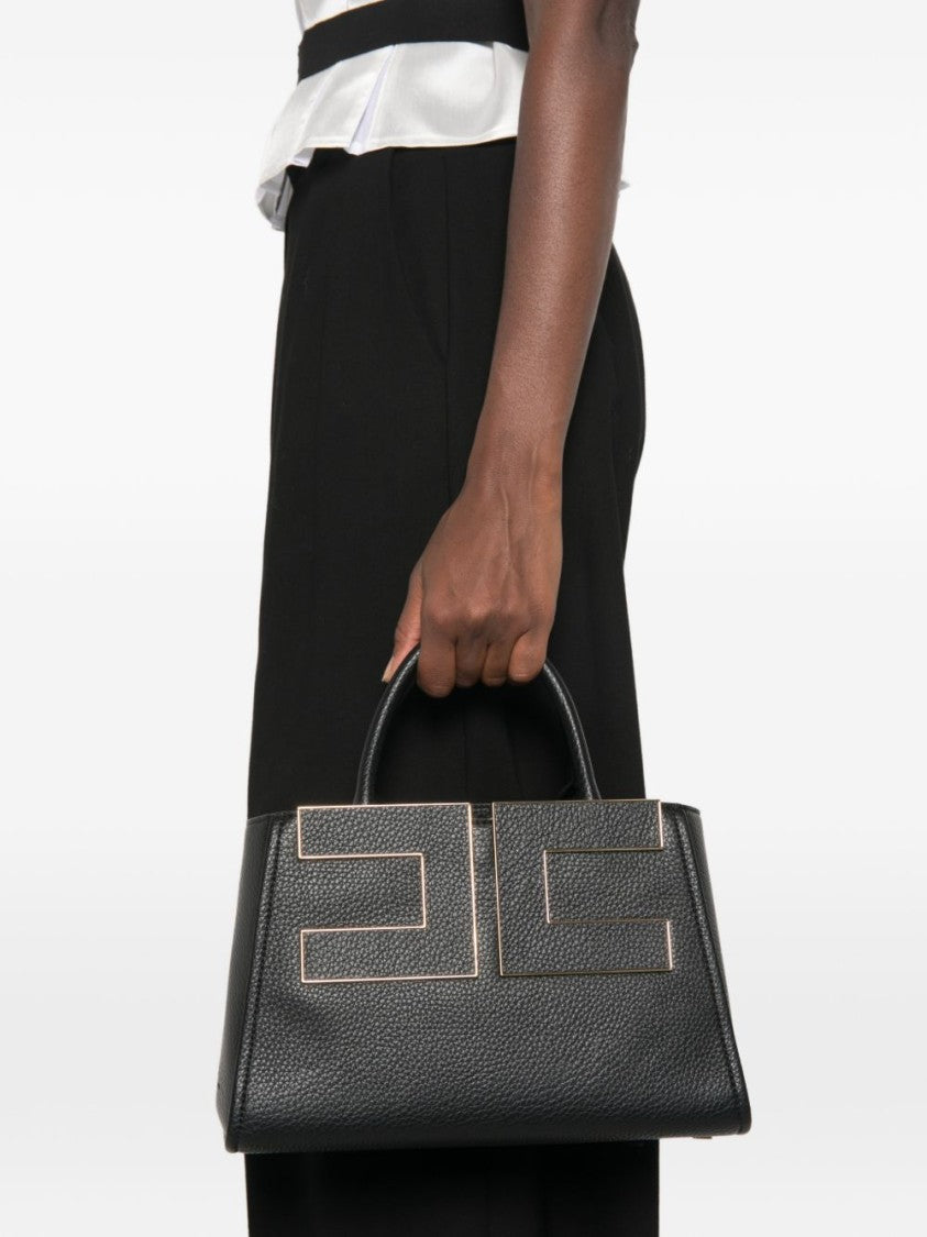 Elisabetta Franchi Trapezoidal Structured Geometric Handbag