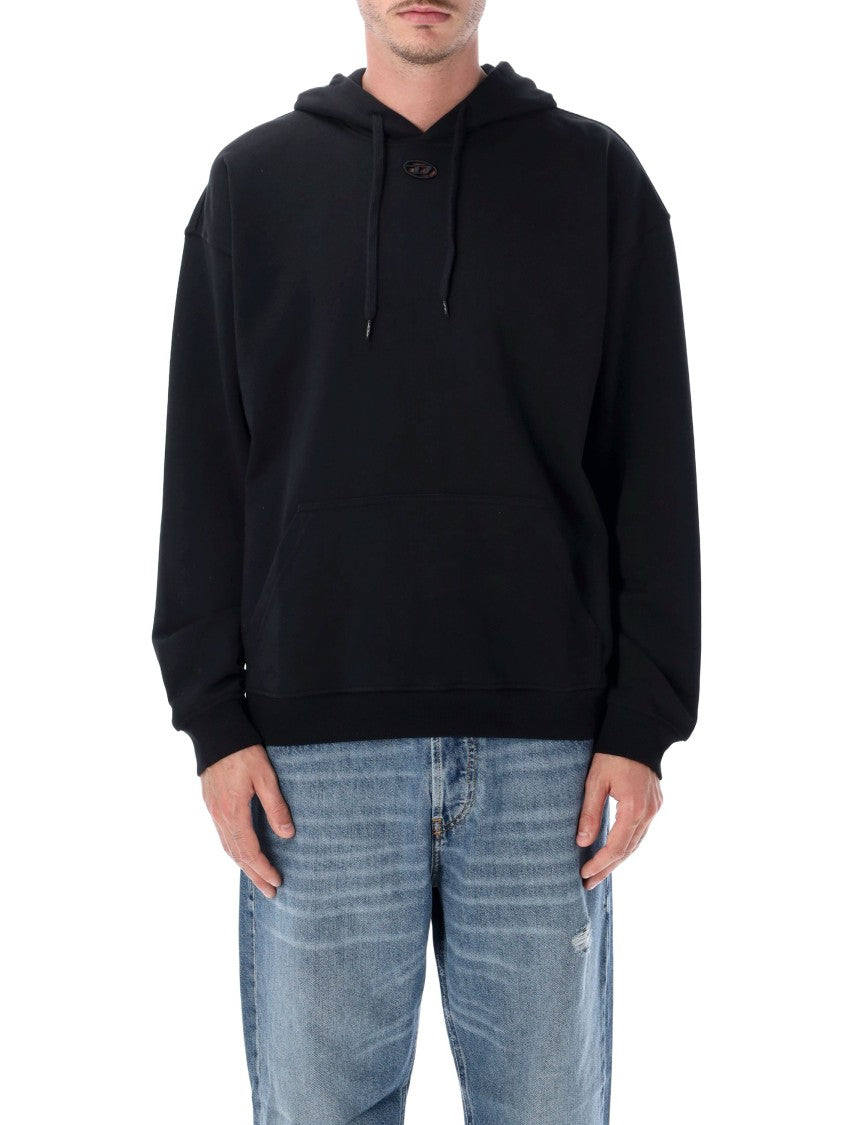 Diesel Black Cotton Relaxed Boxt Hoodie