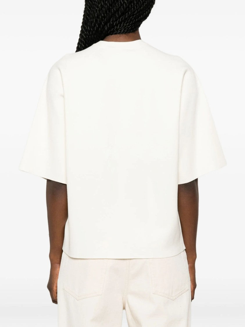 Max Mara White Raglan Sleeves Viscose T-Shirt