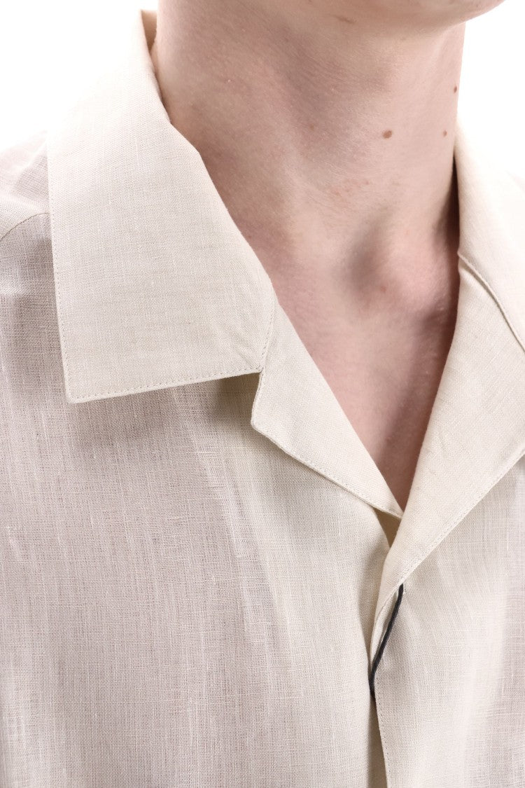 Herno Bowling Collar Linen Shirt