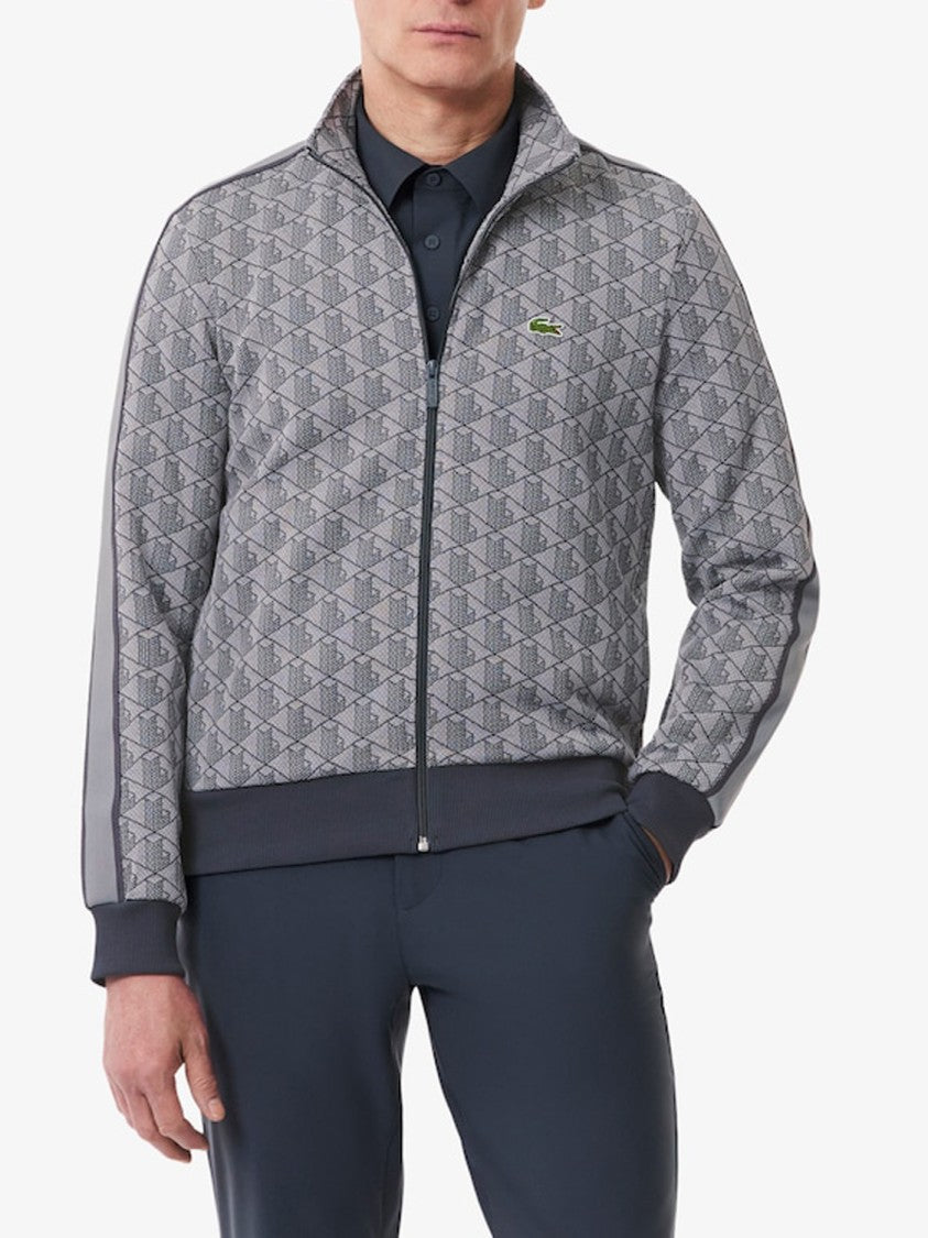Lacoste Geometric Pattern Stand Collar Jacket