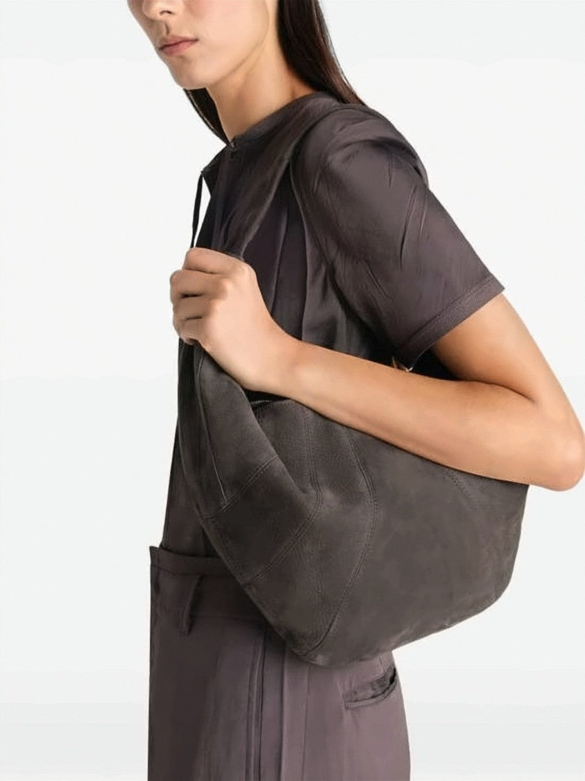 Lemaire Crescent-Shaped Nubuck Leather Shoulder Bag