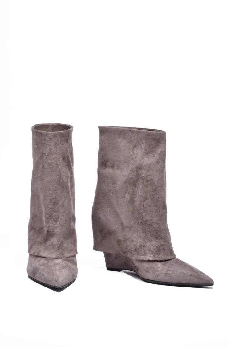 Sergio Levantesi Leather Ankle Boot - Grey