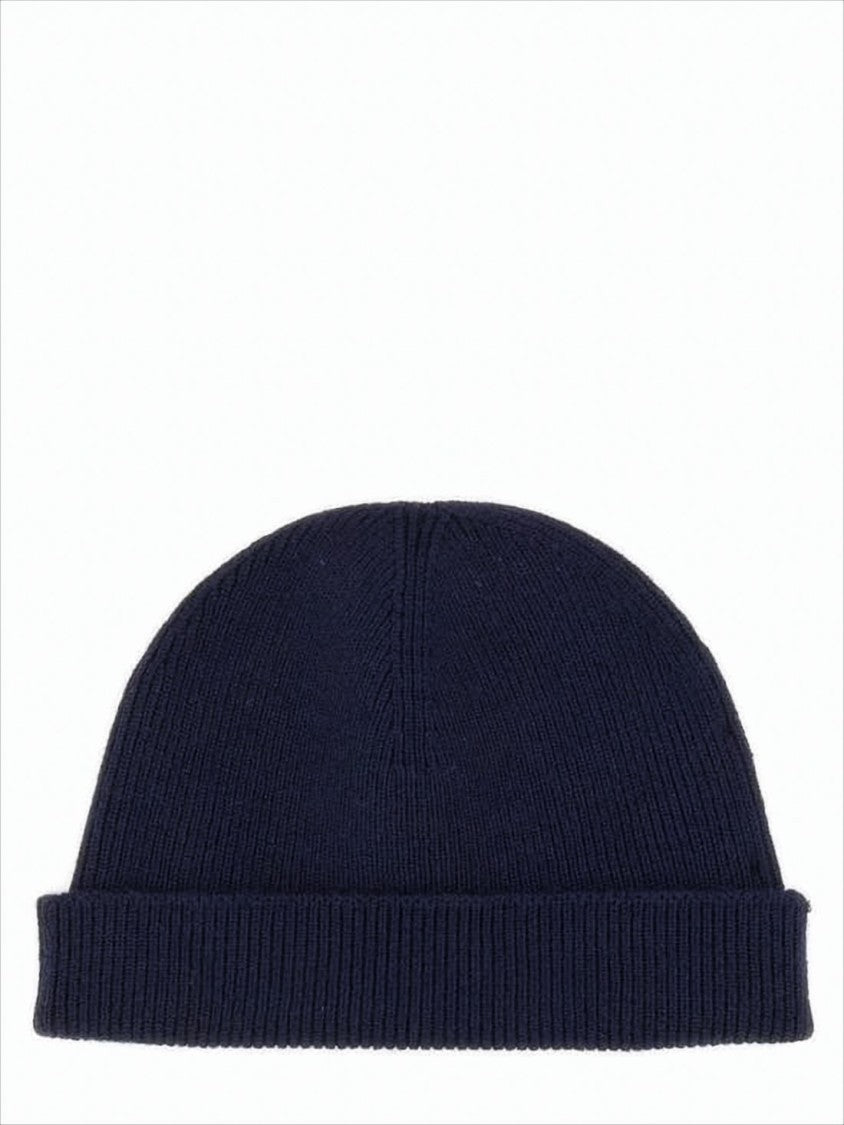 Jil Sander Ribbed Knit Beanie Hat With Folded Cuff