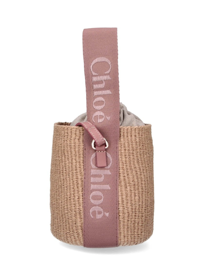 Chloé Woven Straw Bucket Bag With Versatile Straps