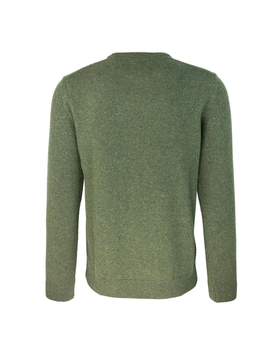 Barbour Green Essential Tisbury Crew Neck Sweater