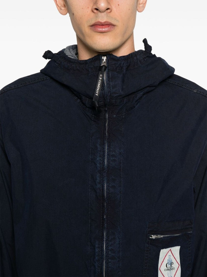C.P. Company Indigo Blue Jacket With Google Hood