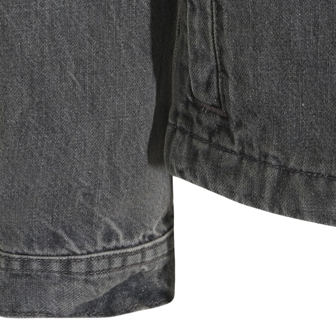 Stone Island Washed Grey Classic Collar Denim Jacket