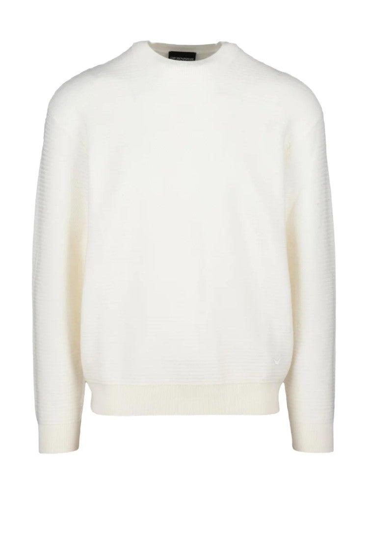 Emporio Armani Virgin Wool Sweater - White