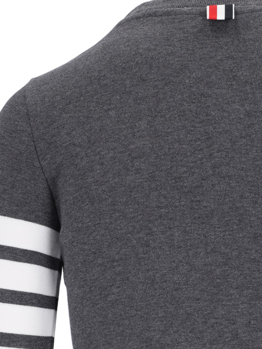 Thom Browne "4-Bar" Crewneck Sweatshirt – Grey