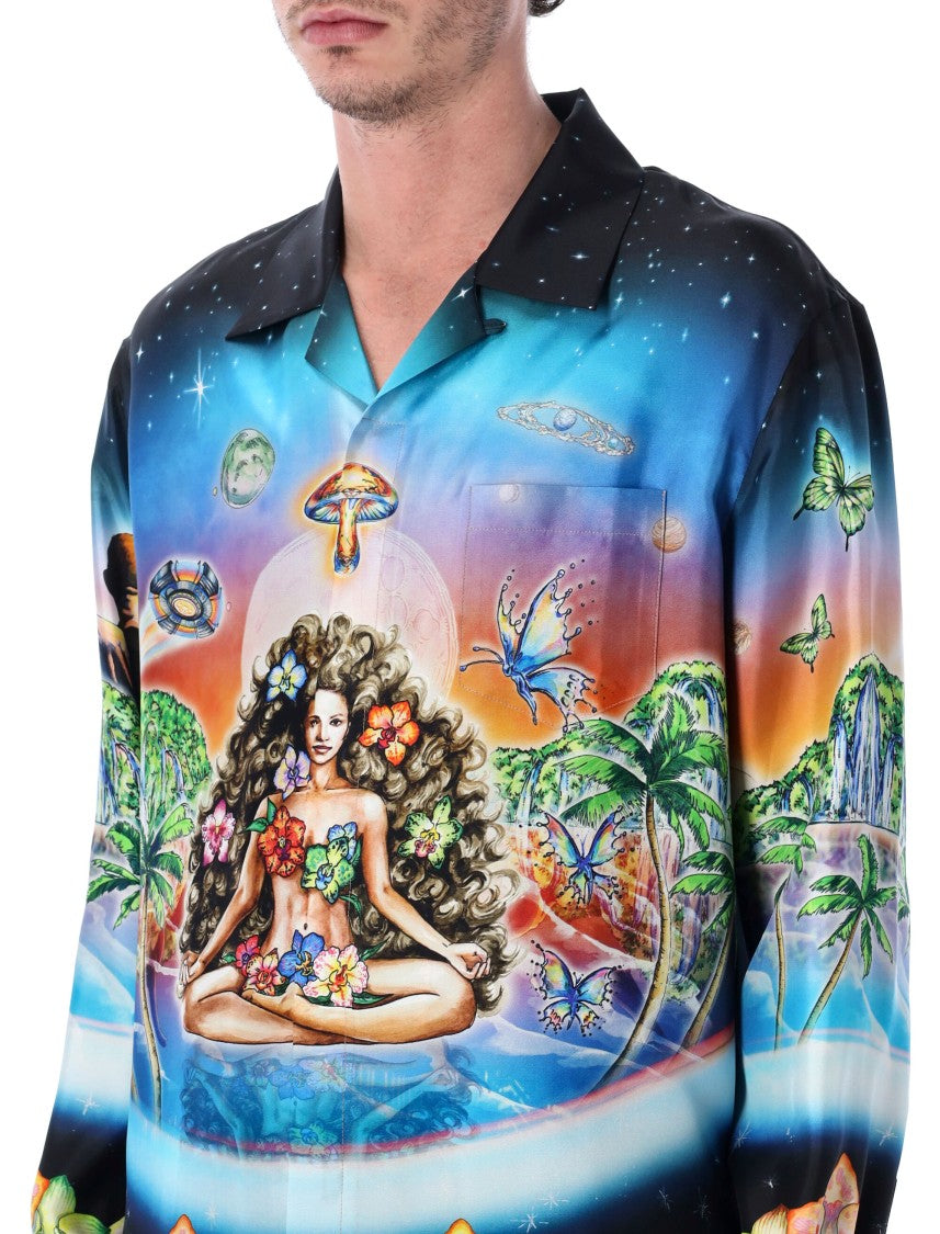 Casablanca Innersense Twill Silk Printed Shirt