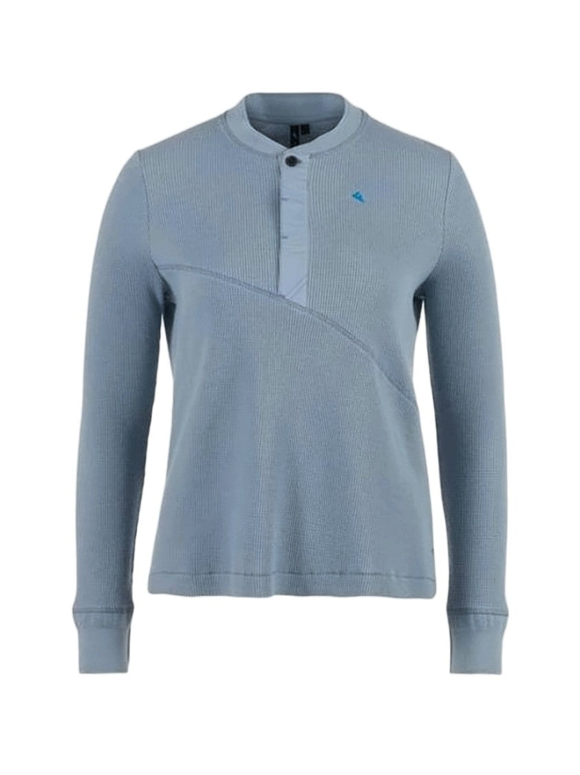 Klattermusen Ribbed Long-Sleeve Top With Button Placket And Embroidered Logo