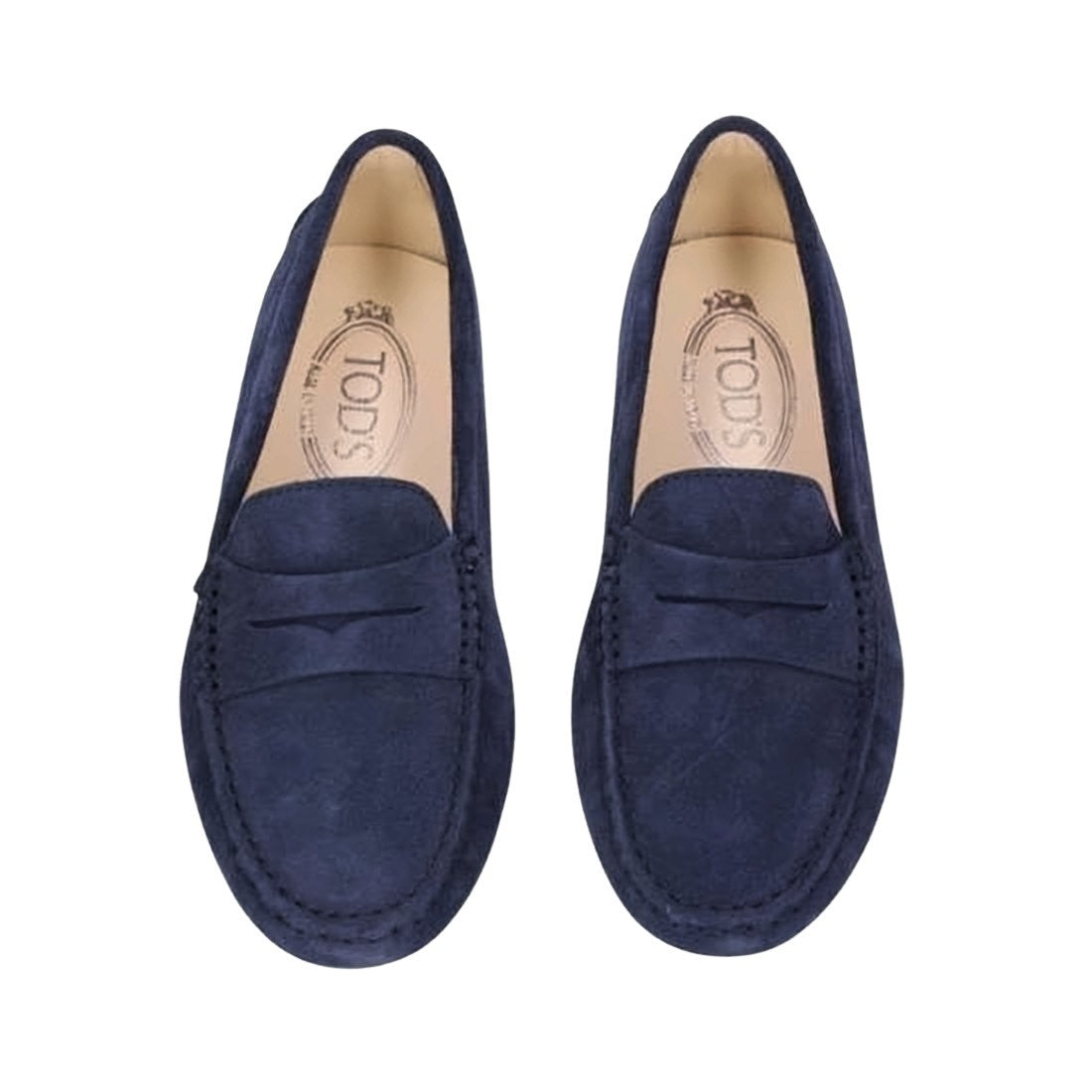 Tod's Suede Loafer With Penny Strap And Hand-Stitched Details