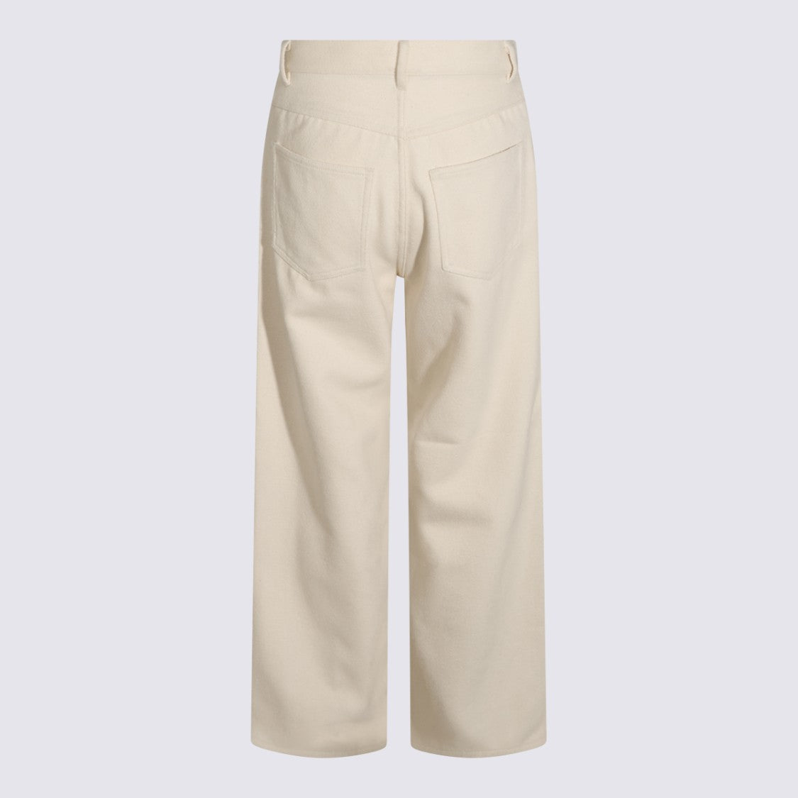 Auralee High-Waist Textured Straight-Leg Pants