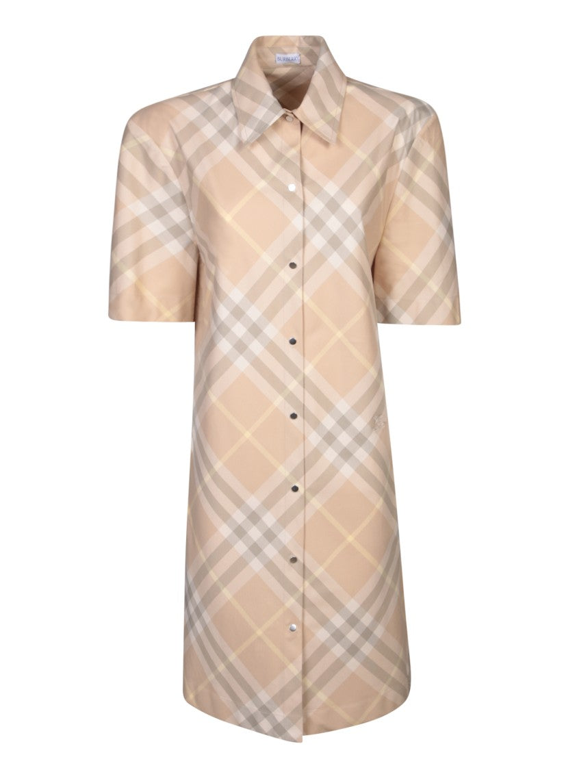 Burberry Long Sleeve Cotton Dress