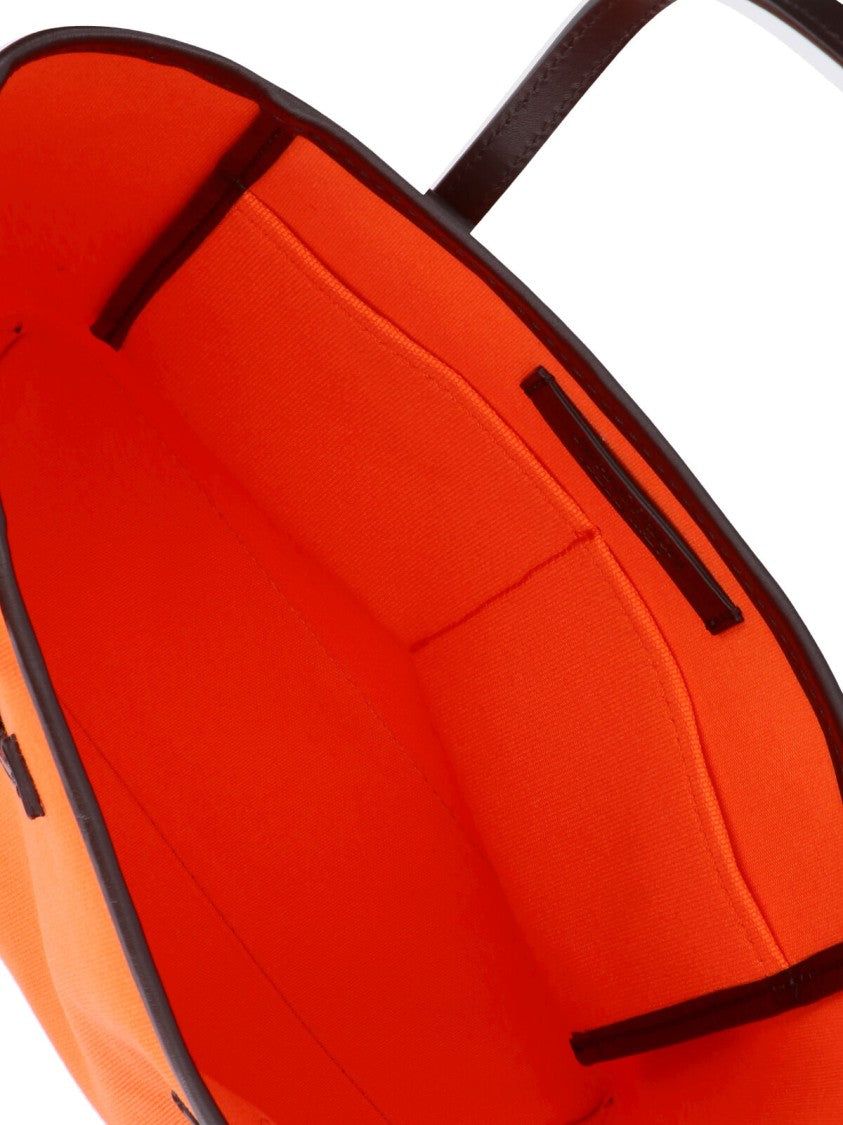 J. W. Anderson Orange Anchor Structured Canvas Logo Tote