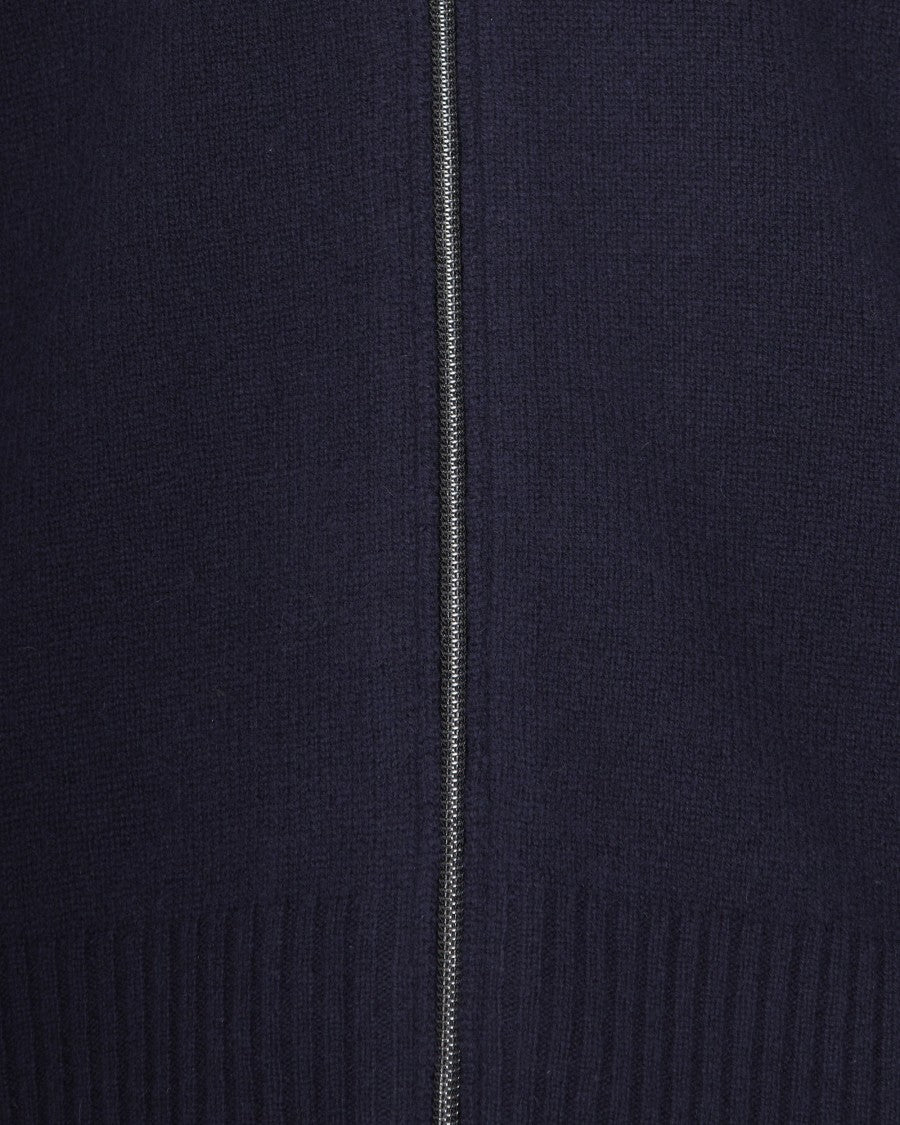 Paolo Pecora Blue Virgin Wool Cardigan