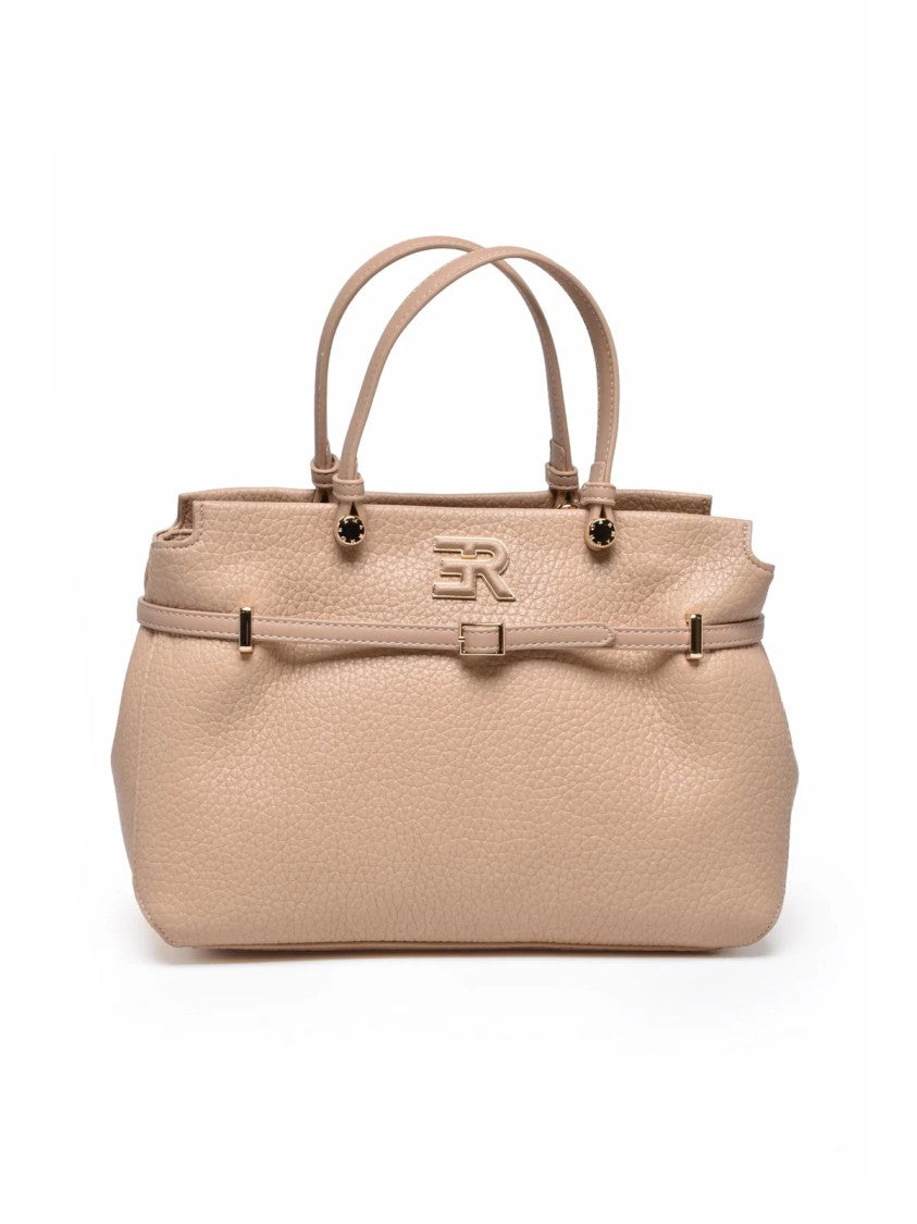 Ermanno Firenze Ermanno Firenze Unity Handbag With Textured Finish And Dual Carrying Options