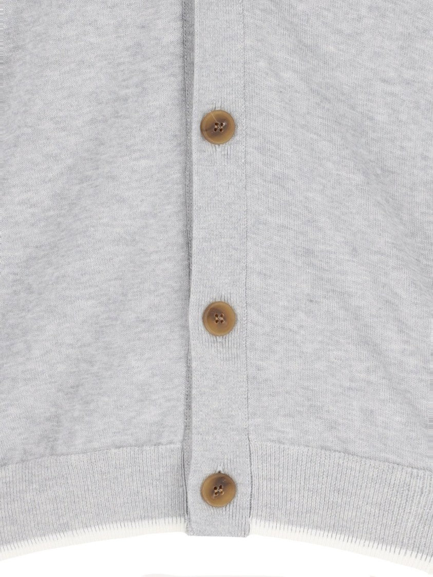 Maison Kitsuné Classic V-Neck Knit Cardigan With Embroidered Emblem