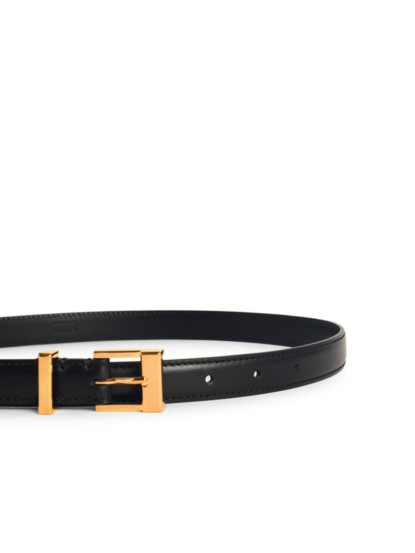 Khaite 'Manhattan' Black Leather Belt