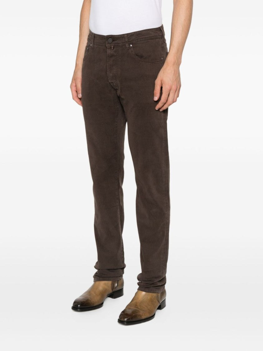 Jacob Cohen Rich Brown Tailored Trousers