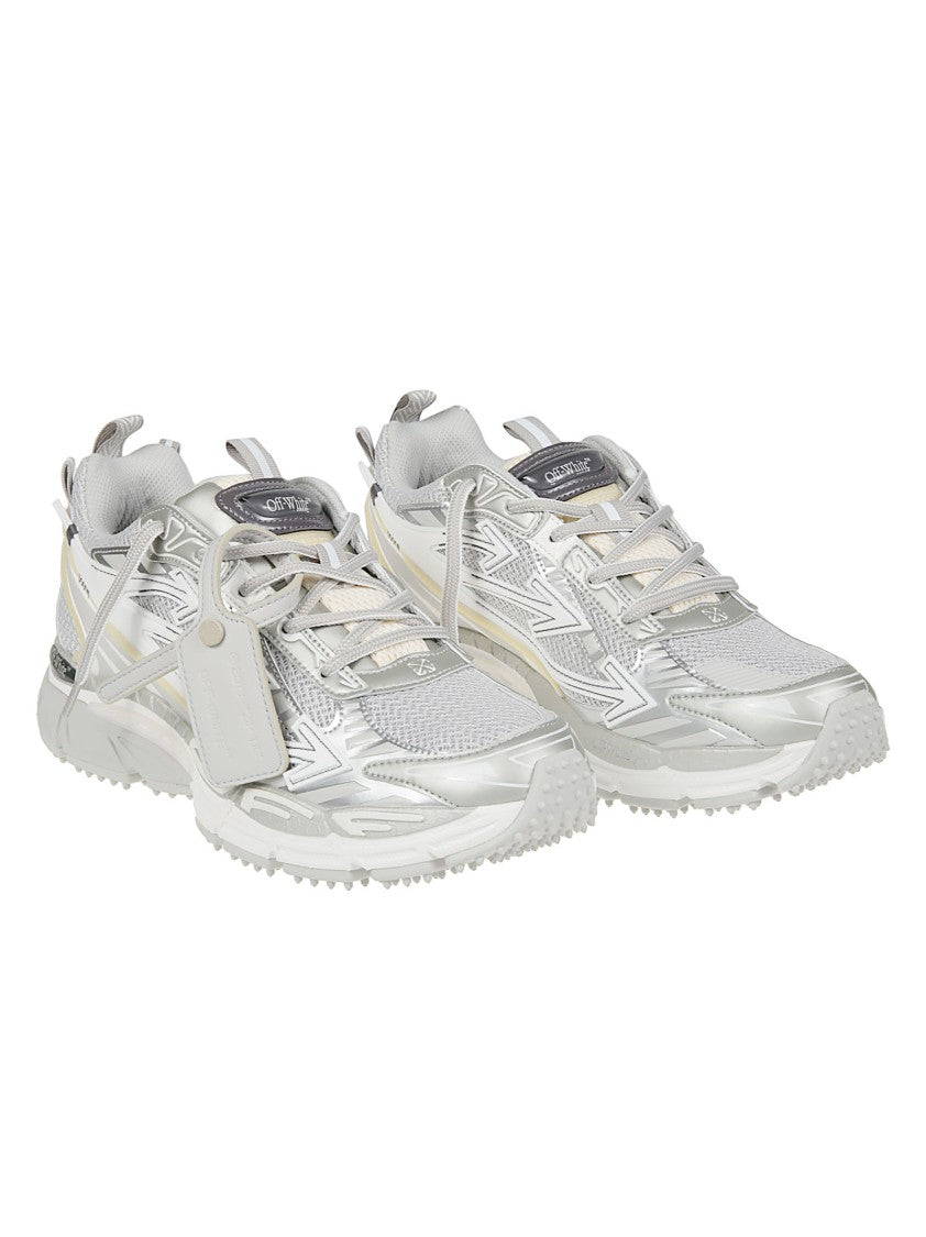 Off-White Be Right Back White Futuristic Textured Grip Sole Sneakers