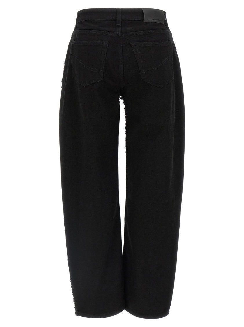 Stella Mccartney Textured Laser Bouclé Black Jeans
