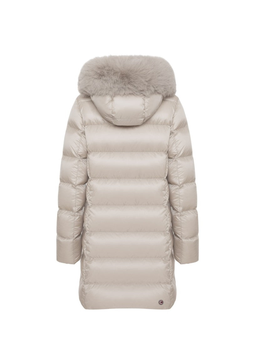 Colmar Originals Cream Down Jacket With Faux Fur Trim
