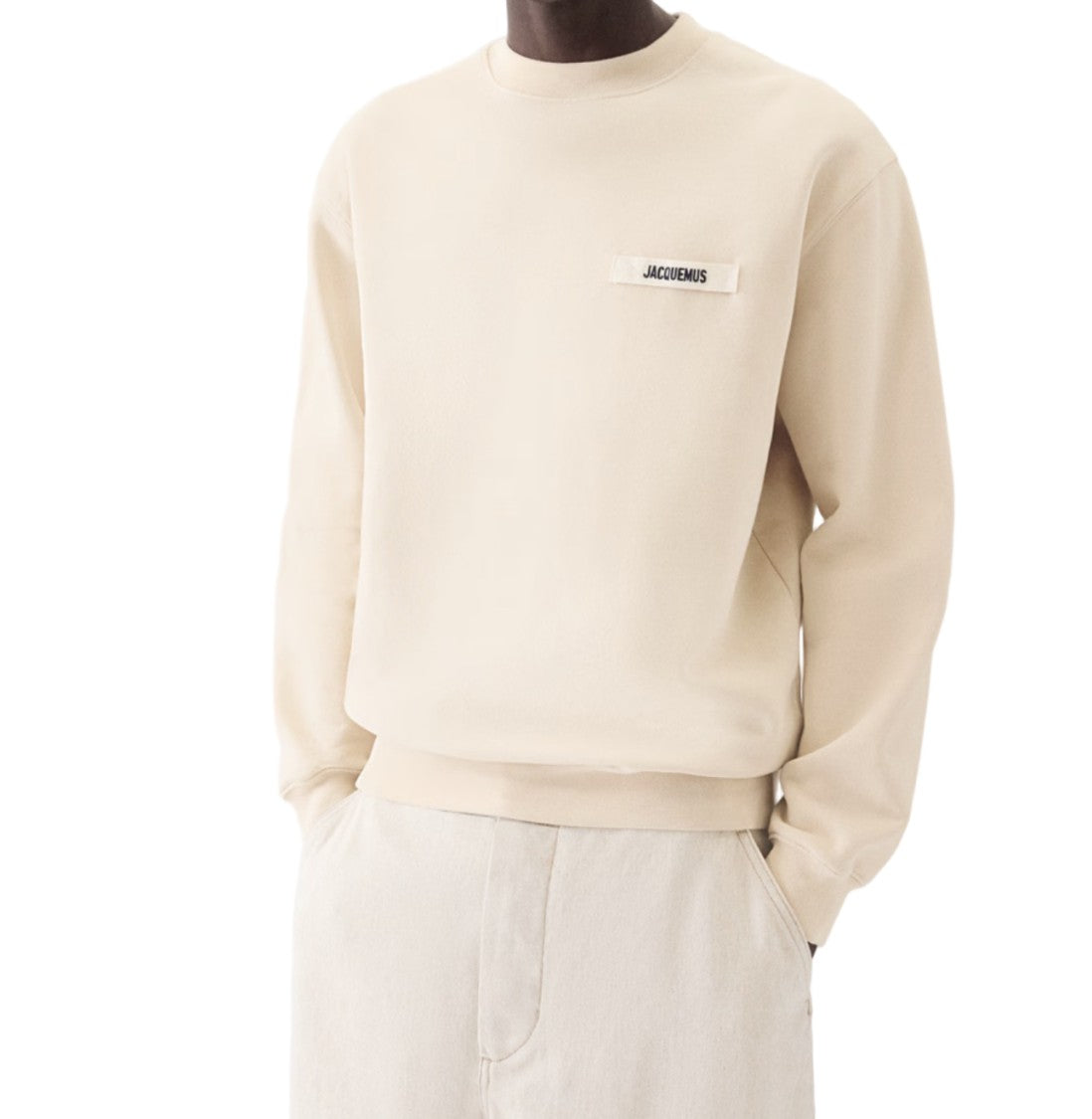Jacquemus Organic Cotton Fleece Sweatshirt With Gros-Grain Logo