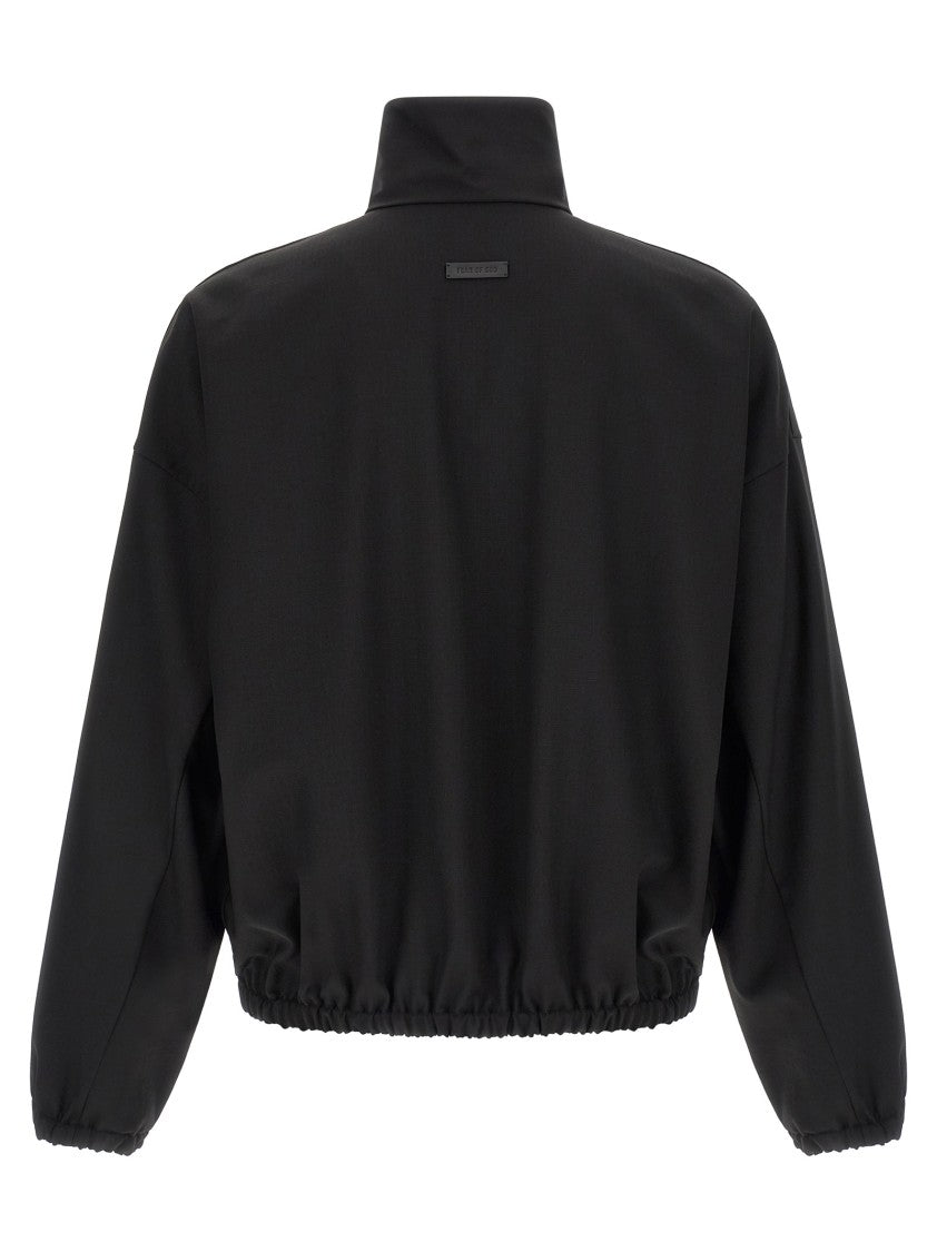 Fear Of God High Neck Half-Zip Sweatshirt With Ripstop Texture