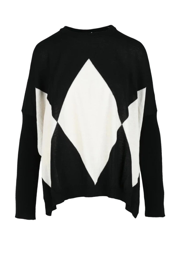 Jei-O' Black/White Cotton Knitwear