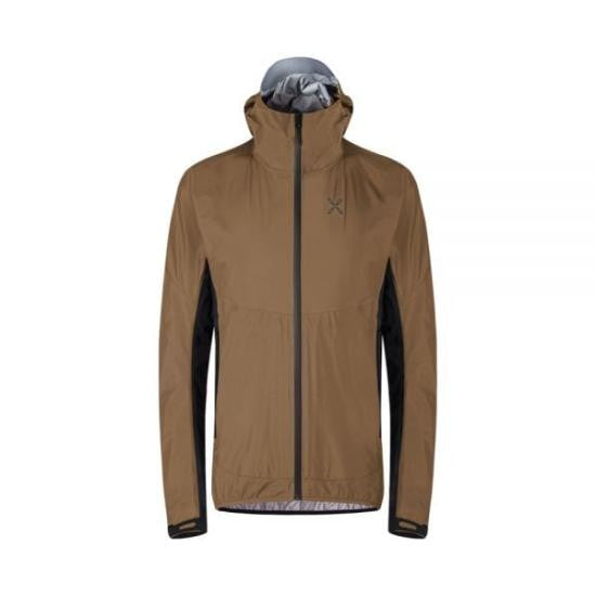 Montura Streamlined Brown Lightweight Montura Jacket With High Collar