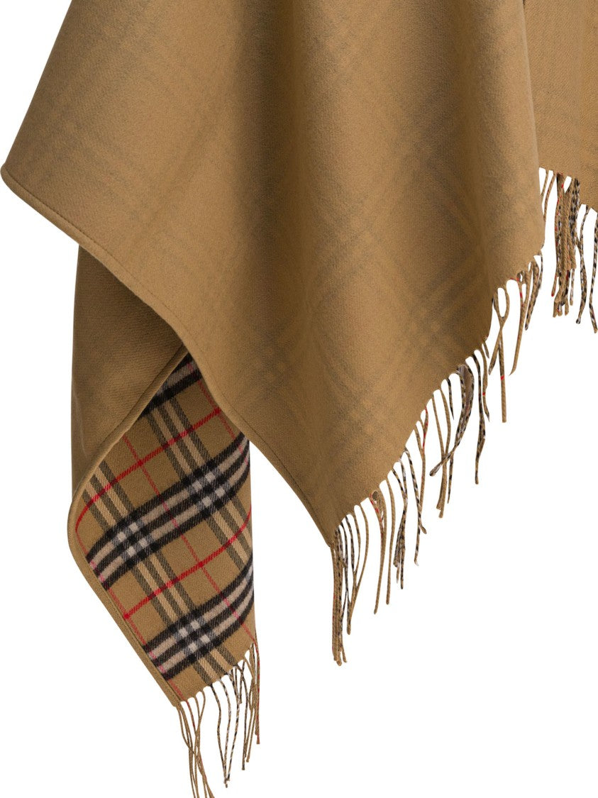 Burberry "Check" Reversible Wool Cape