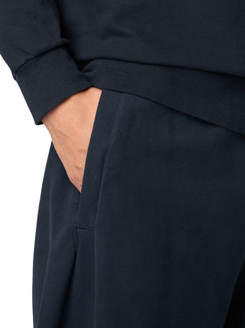 Stone Island Relaxed Fit Cotton Sweat Bottoms With Distinctive Logo Patch