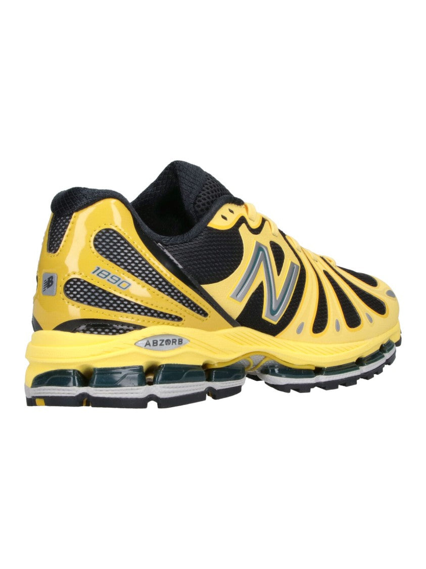 New Balance Yellow 1890 Fabric Mesh Cushion Sneakers