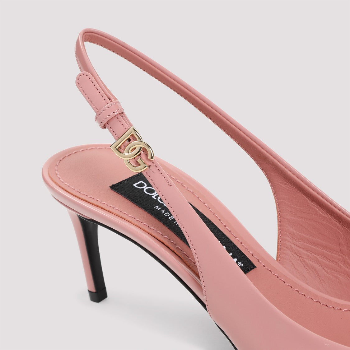 Dolce & Gabbana Pink Calf Leather Slingback