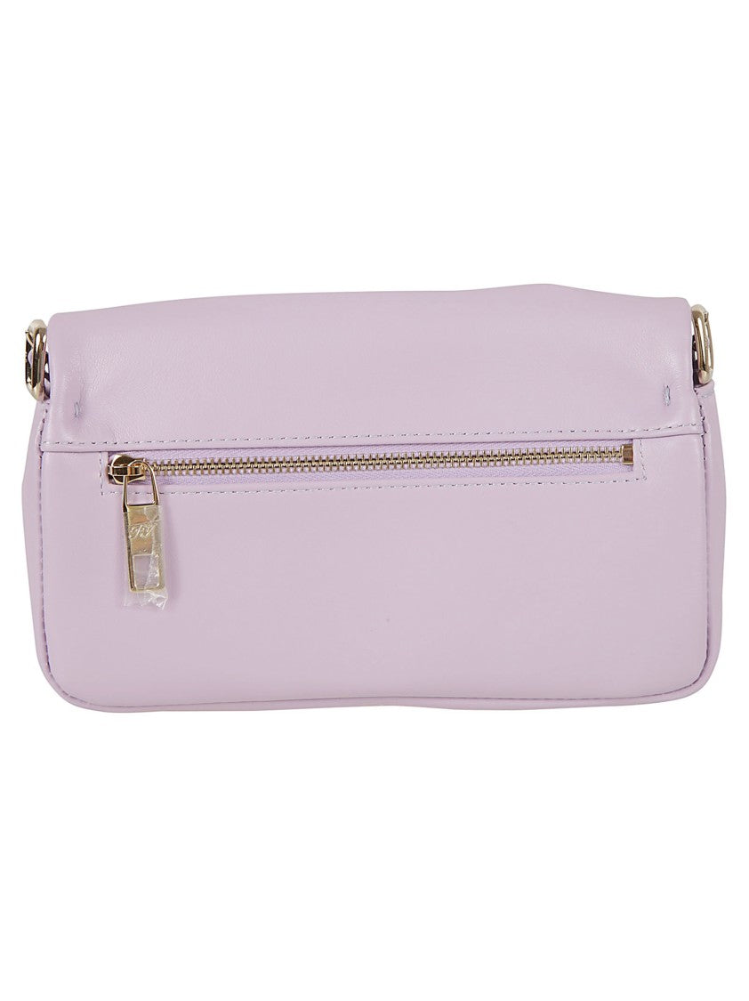 Roger Vivier Pleated Calfskin Handbag With Square Buckle Detail