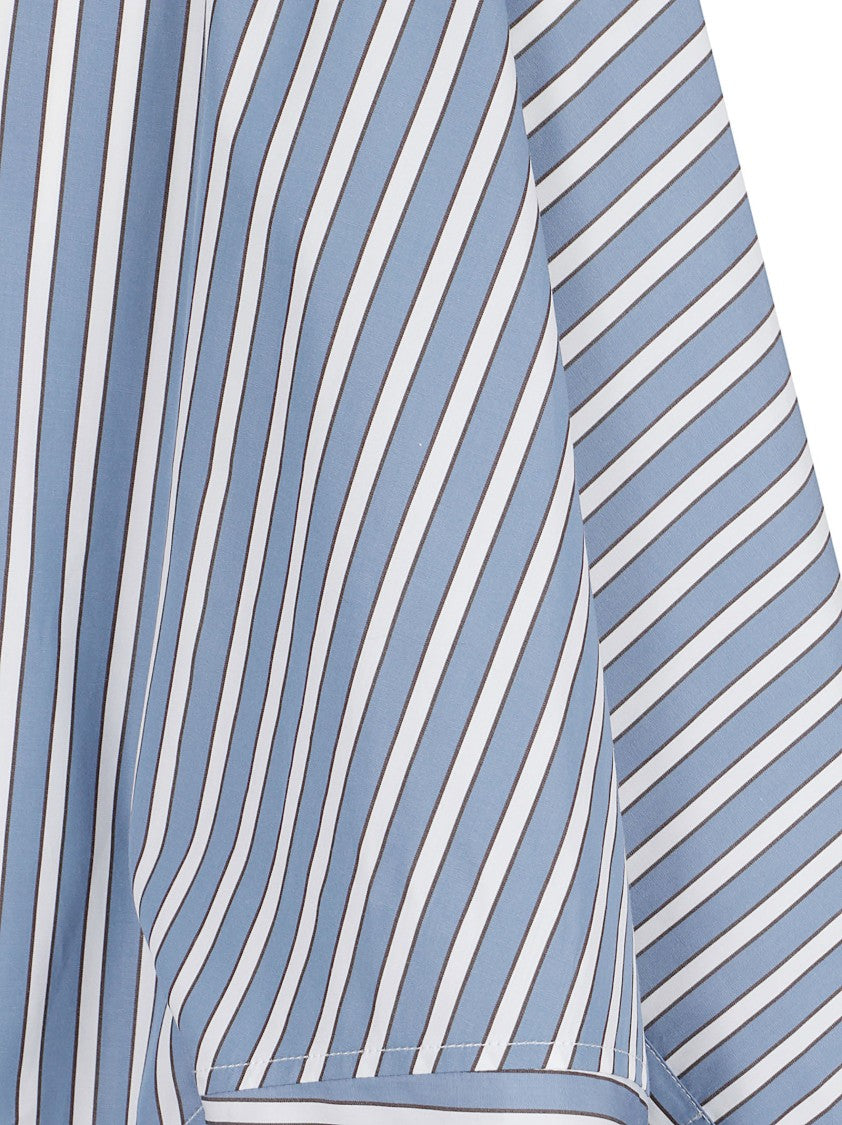 Brunello Cucinelli Structured Striped Button-Down Shirt
