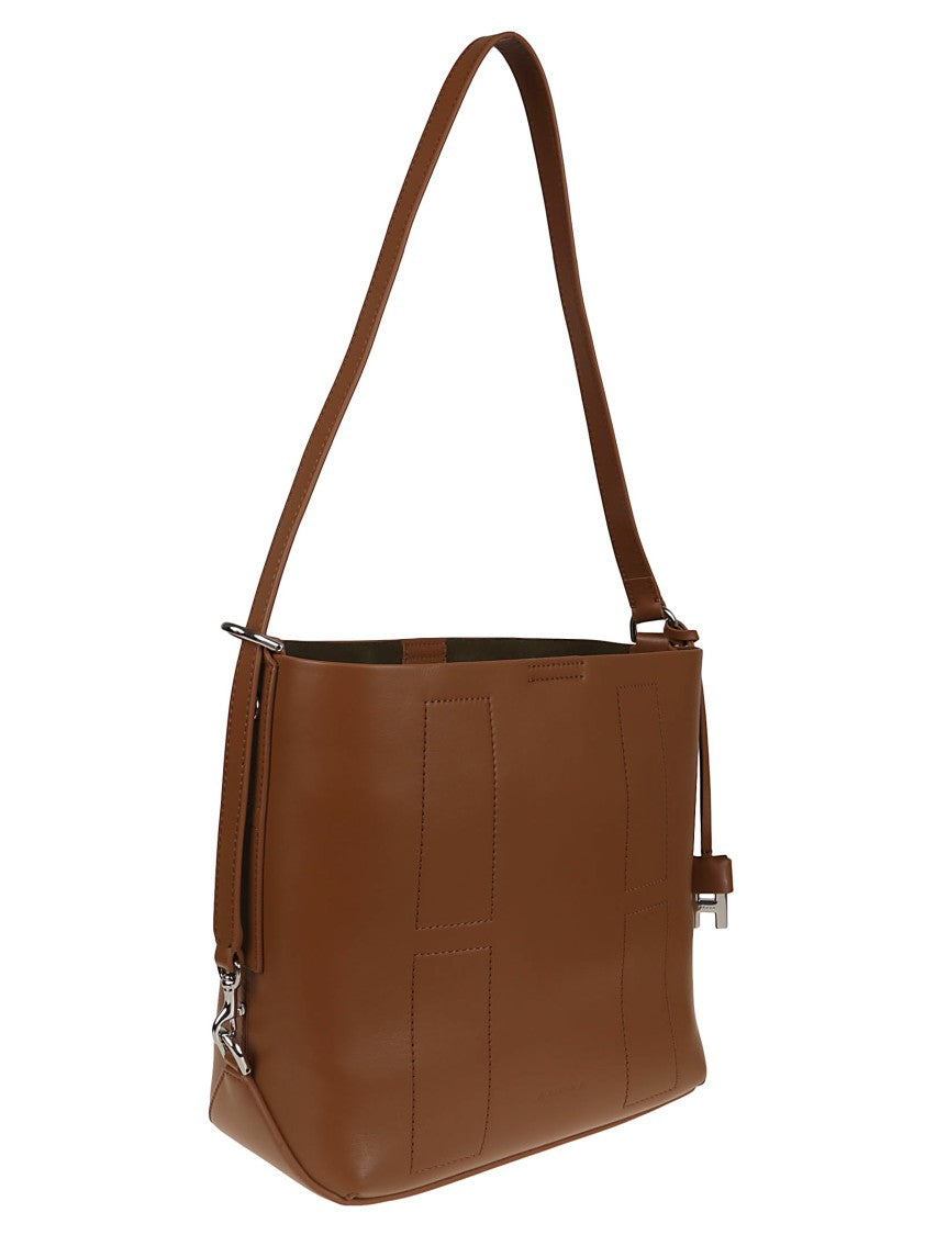 Hogan Soft Calfskin Hobo Shoulder Bag With Removable Pouch