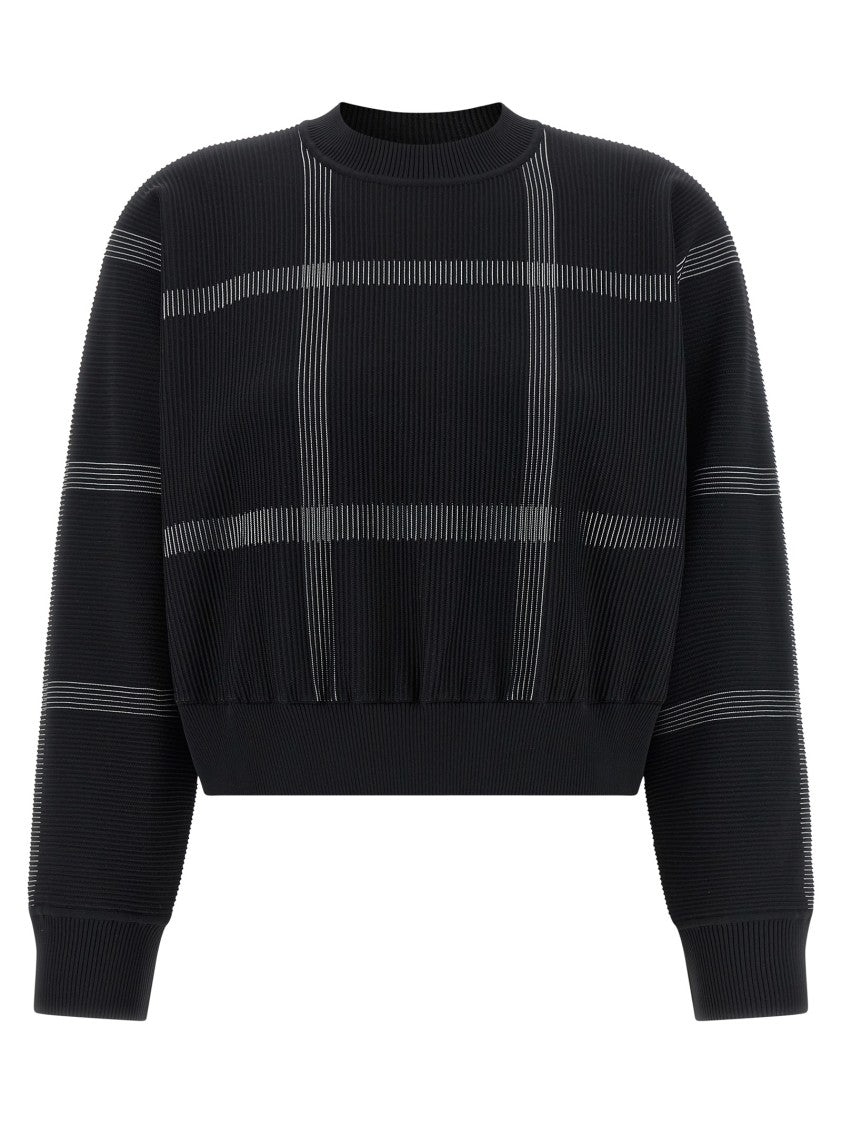 Pleats Please Issey Miyake Crossing Knit' Sweater