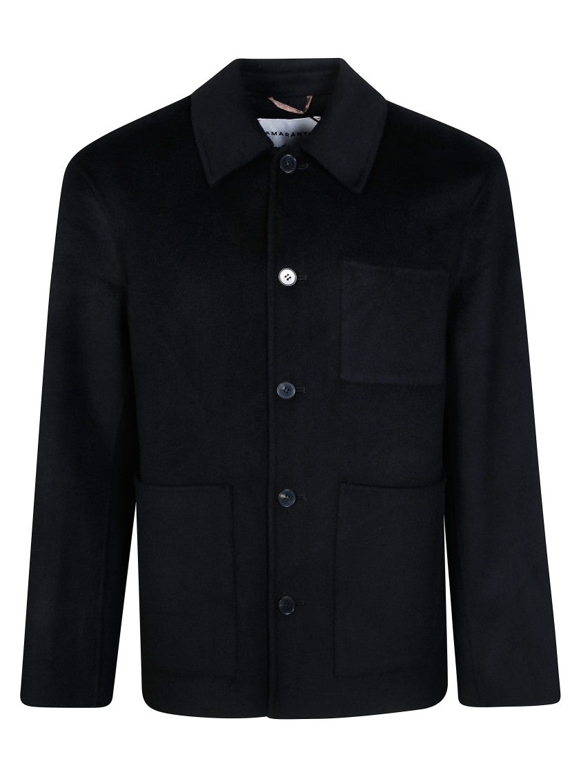Amaranto Black Boxy Casual Jacket