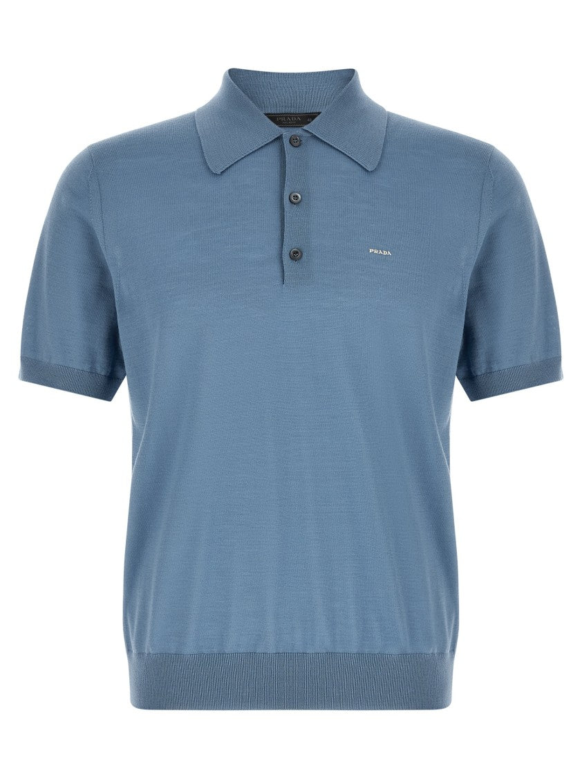 Prada Superfine Wool Polo Shirt