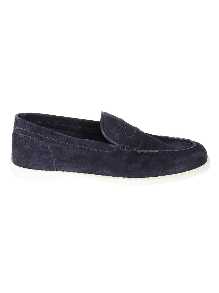 John Lobb Suede Moccasin With Flexi Sole And Silhouette