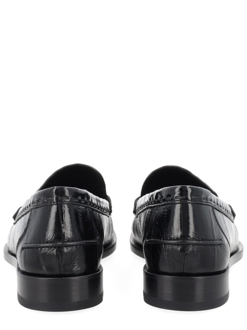 Fendi Missina Textured Leather Loafers