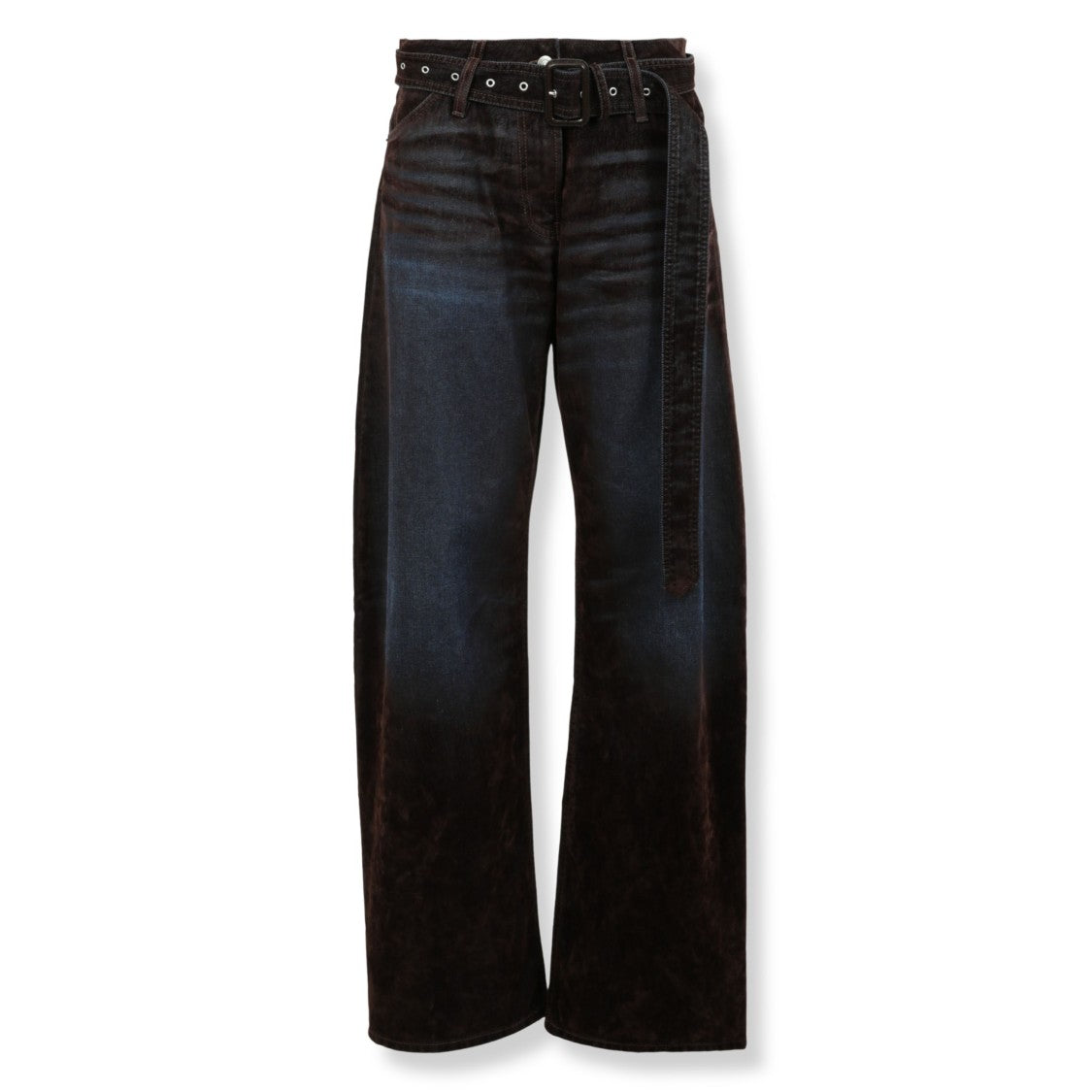 Acne Studios Belted Flocked Jeans