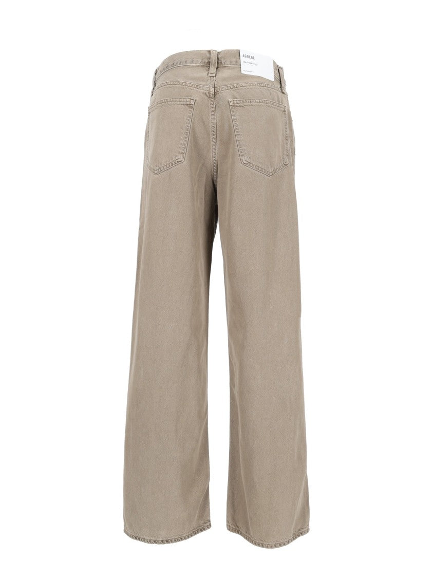 Agolde Low-Rise Wide-Leg Jeans With Classic Five-Pocket Styling
