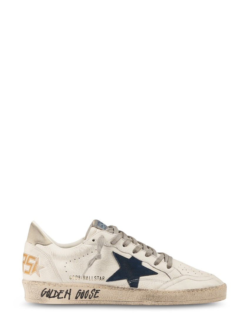 Golden Goose Low-Top Nappa Leather Sneakers With Suede Star And Vintage Sole