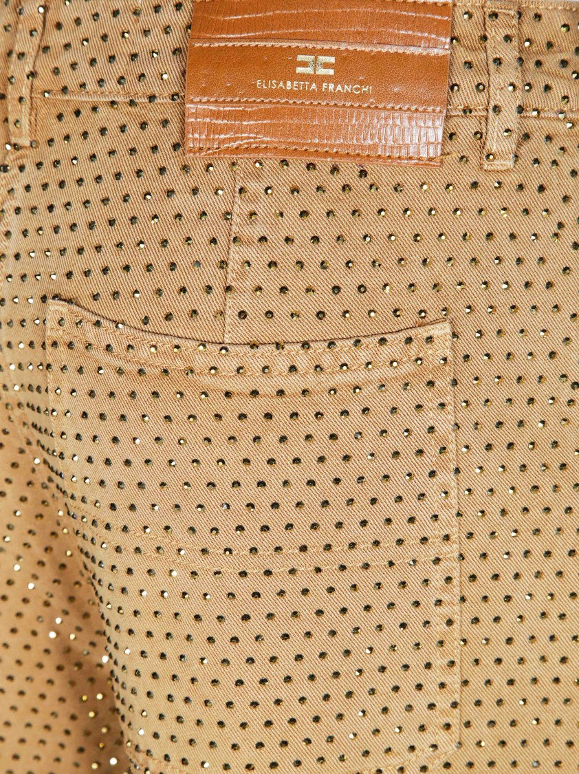 Elisabetta Franchi Straight-Leg Perforated Jeans