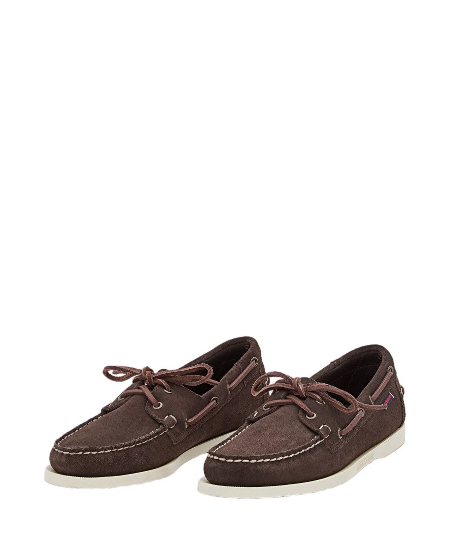 Sebago Brown Suede Loafers With Leather Insole And Rubber Sole