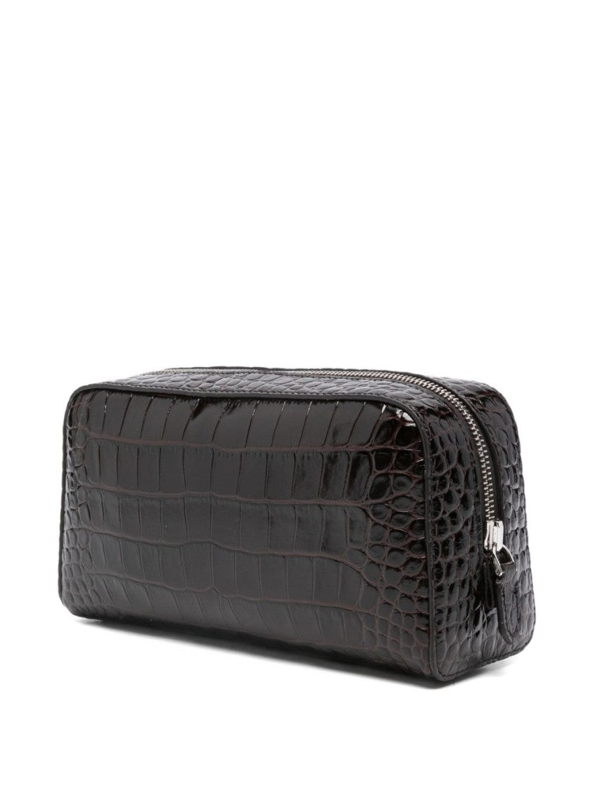 Tom Ford Crocodile Print Leather Beauty Case